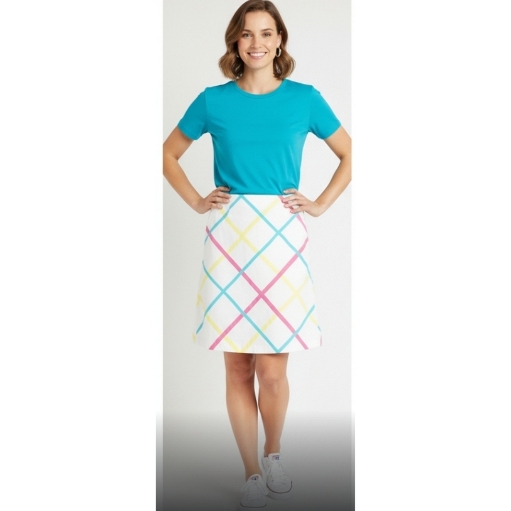 Autograph Yellow/Pink/Blue Stripes Skirt, 4 ✔️